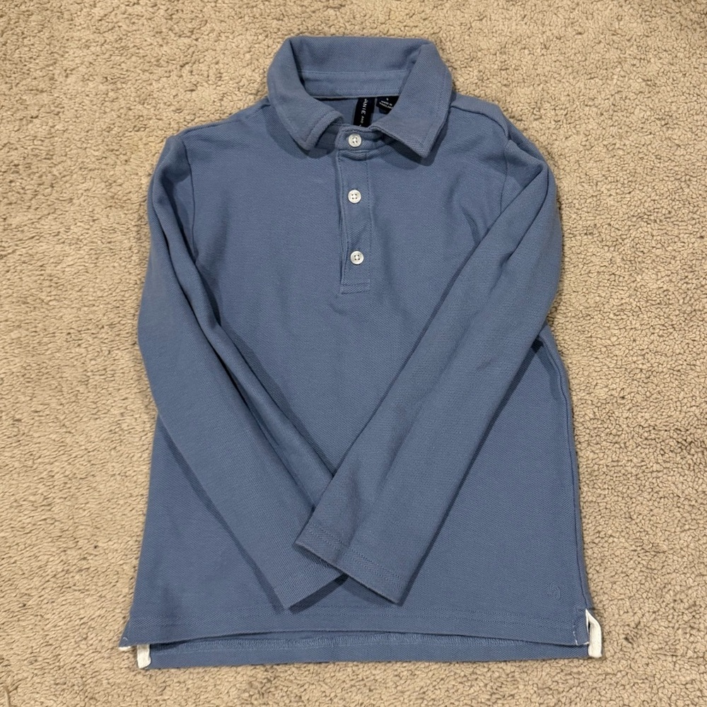 Janie & Jack The Long‎ Sleeve Pique Polo Toddler Boy Size 5